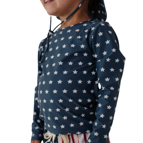 Kids Navy Star Print Long Sleeve Top