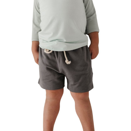 Kids Drawstring Cotton Blend Shorts