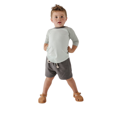 Kids Drawstring Cotton Blend Shorts